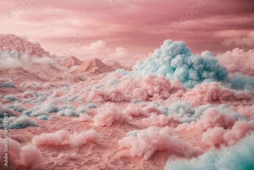 fantasy place of cotton candy land photo
