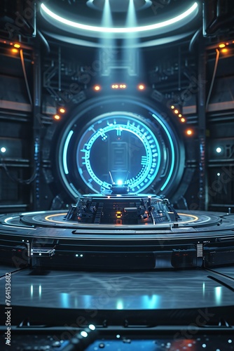 Red Light Sci-Fi Interior