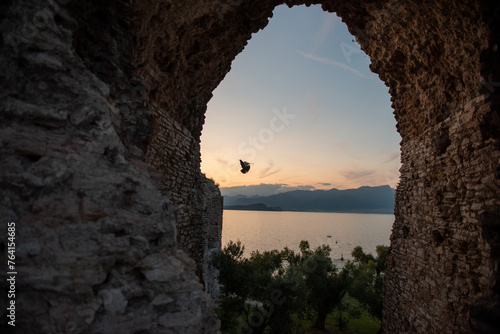 SIrmione, Lombardia, lago di Garda, Italy,  Grotte di catullo