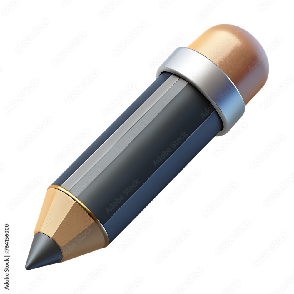 Short yellow pencil, realistic pencil isolated cartoon with rubber eraser. Short yellow pencil, realistic pencil isolated cartoon with rubber eraser.