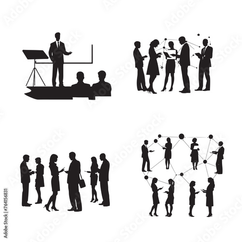 Business Networking Silhouette
