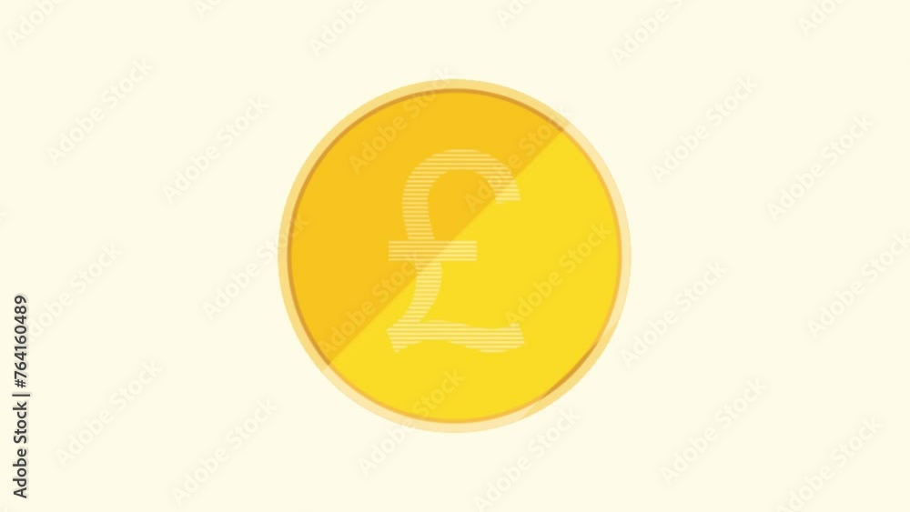 rotating pound sterling currency coin icon background concept icon business rotating pound sterling currency coin icon background concept icon business