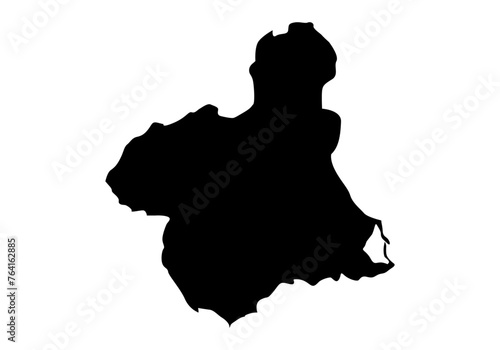 Silueta negra del mapa de Murcia