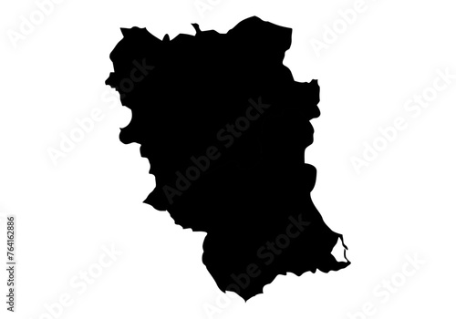 Silueta negra del mapa de Albacete y Murcia photo