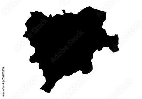 Silueta negra del mapa de Albacete 