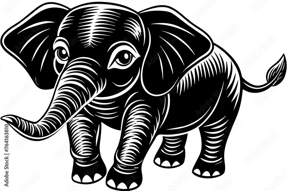 elephant Silhouette vector art 