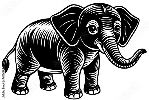 elephant Silhouette vector art 