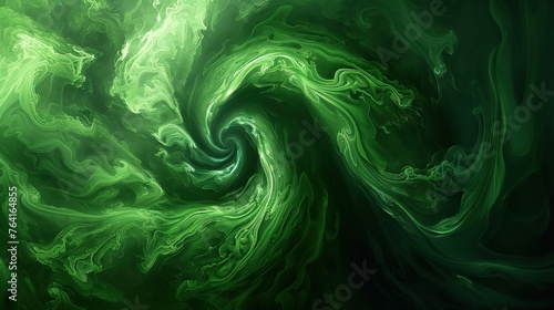 Mesmerizing green swirls forming a hypnotic vortex, perfect for abstract designs © DJSPIDA FOTO