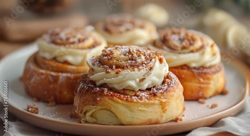 Wallpaper Mural Homemade cinnamon rolls, cream cheese frosting Torontodigital.ca