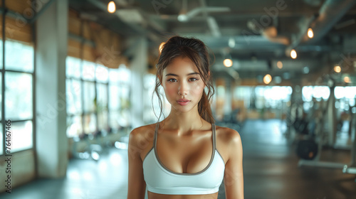 athletic asian girl shaped abdominal, fitness woman. Free Download athletic asian girl shaped abdominal, fitness woman. - GFXLoad