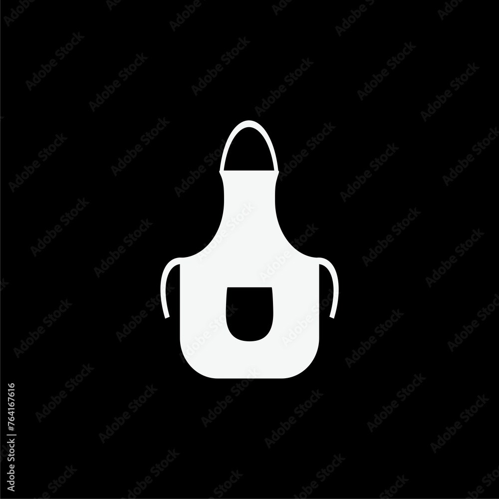 Apron icon isolated on black background from kitchen collection. Apron icon isolated on black background from kitchen collection.