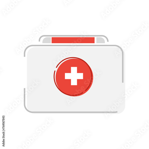 First aid kit icon on isolated background.