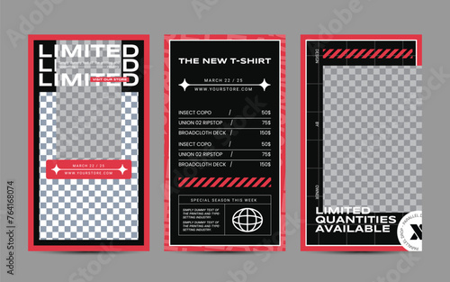 Hype social media post template set. Modern social media post bundle vector, Design editable template for social Template