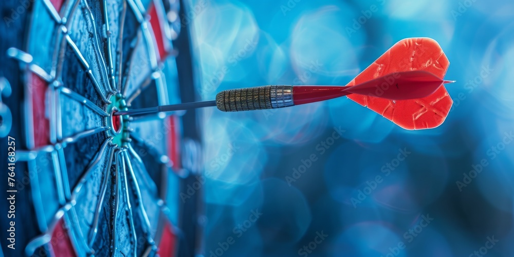 Ambitious Goals: Red Dart Piercing Bullseye Heart Ambitious Goals: Red Dart Piercing Bullseye Heart