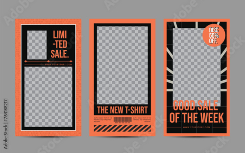 Hype social media post template set. Modern social media post bundle vector, Design editable template for social Template