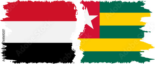 Free Download Togolese Republic and Yemen grunge flags connection vector - GFXLoad