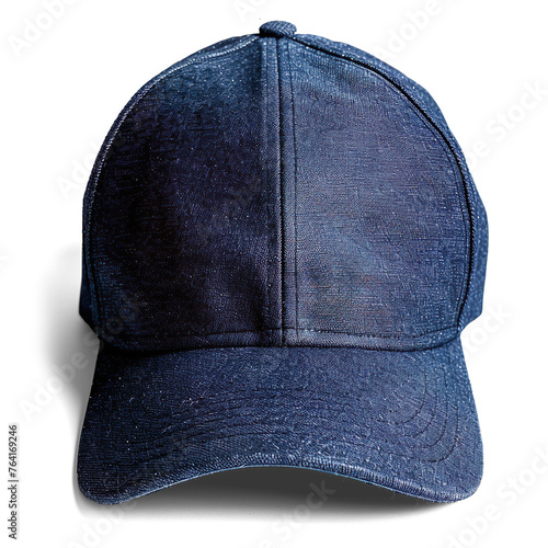 A set of Dark Blue Baseball caps isolated on a transparent background 