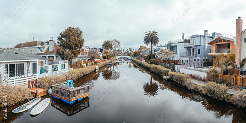 views of venice beach canals, los angeles photo