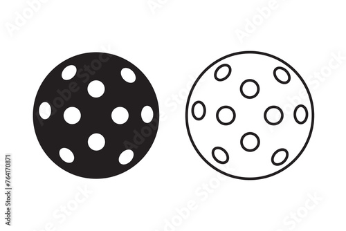 Pickleball icon vector on white background