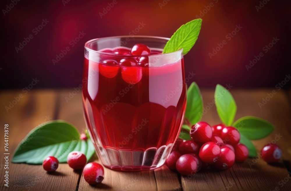 custom made wallpaper toronto digitallingonberry juice in a glass, summer refreshing drink, Cranberry juice, non-alcoholic berry cocktail
