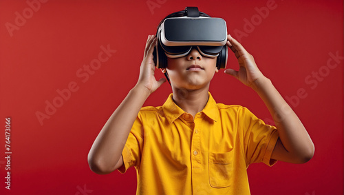 Using Vr headset, virtual Reality © ZOHAIB