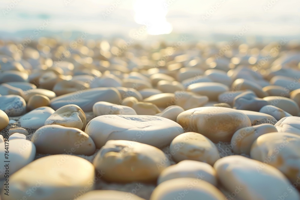 Fototapeta premium Beach pebble stones background