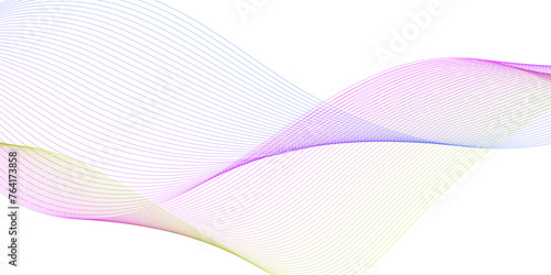Abstract luxury wavy flowing dynamic smooth curve lines isolated background. Digital future technology concept. Design used for web design, cover, technology, science, data, music, magazine.