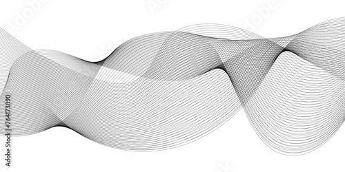 Abstract gradient grey wavy flowing dynamic smooth curve lines background. Digital future technology concept, presentation, web design, cover, web, texture, technology, science, data, music, magazine.