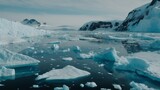 Generative AI Drone's eye view of Antarctic glaciers