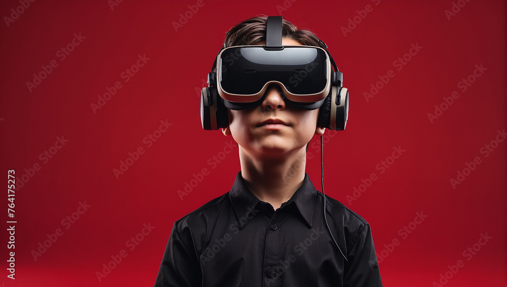 Using Vr headset, virtual Reality
