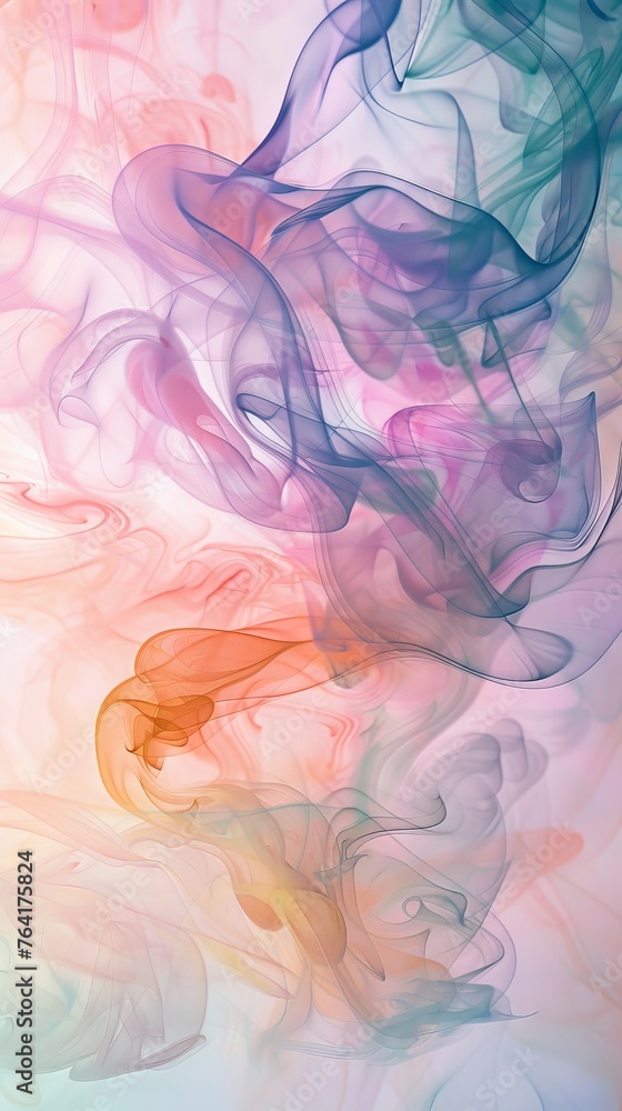 Colorful smoke billows and swirls in the air against a clean, white backdrop. The vibrant hues create a dynamic and striking visual effect.