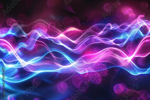 Neon Waves Background for design