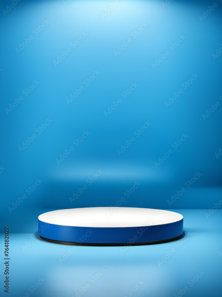 Blue Display Background, Product Display Podium platform, studio stage ...