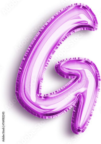 Purple Foil Balloon Capitalized Letter G