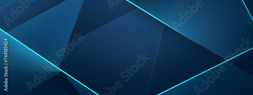 Blue background banner with abstract geometric shapes and lines, modern design for corporate presentation or business poster vector illustration