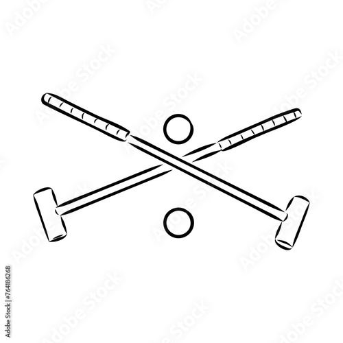 drawing of a croquet mallet photo