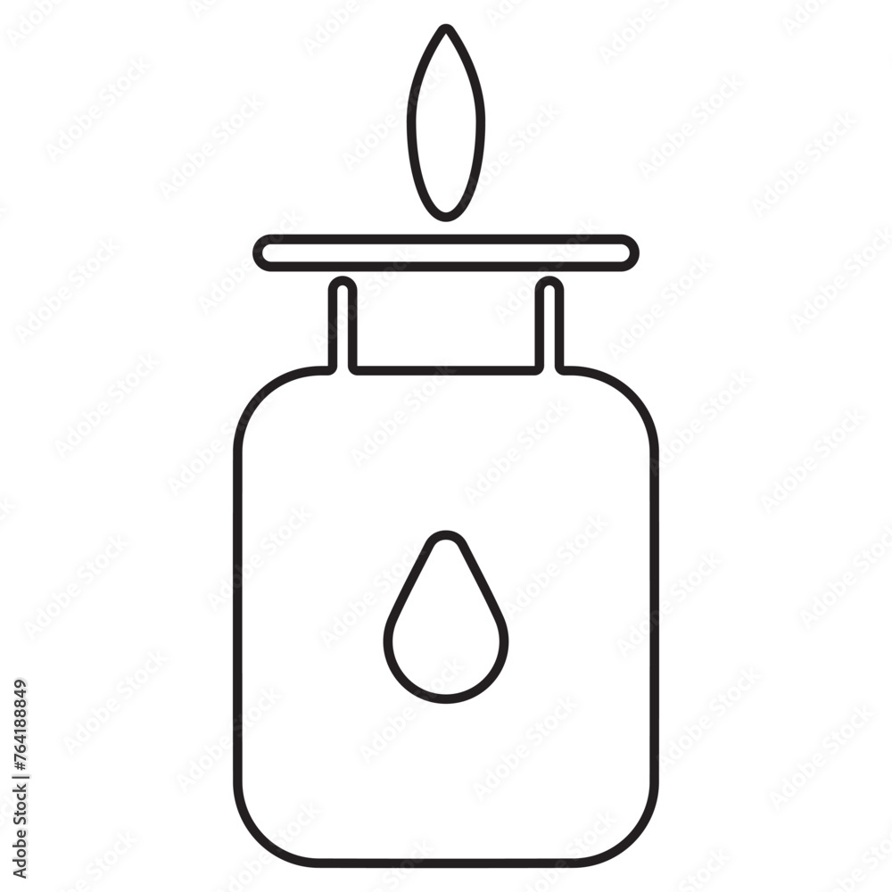 gas icon isolated on white background, vector illustration.