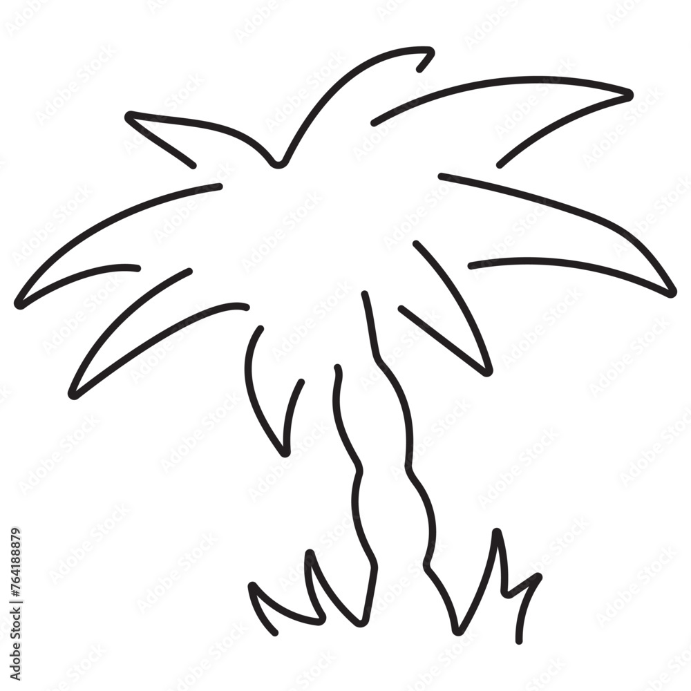 palm tree icon isolated on white background, vector illustration. palm tree icon isolated on white background, vector illustration.