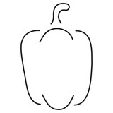 pepper icon isolated on white background, vector illustration.