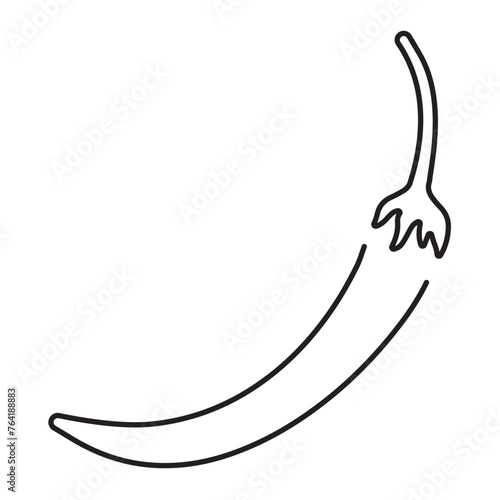 pepper icon isolated on white background, vector illustration.