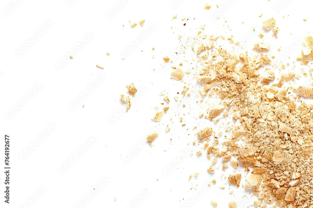 bucket of popcorn splashing isolated on white 