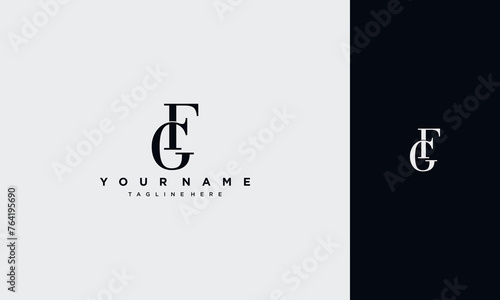initial letter fg or gf  joined,logo Typography Vector design Template