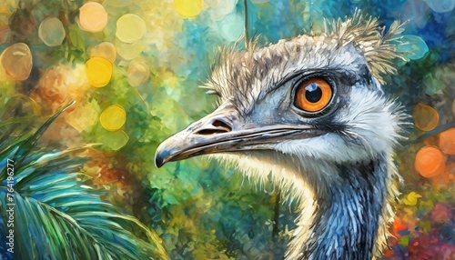 close up of an ostrich
