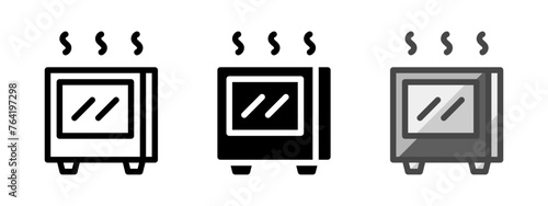 Multipurpose overheat PC vector icon in outline, glyph, filled outline style. Three icon style variants in one pack.