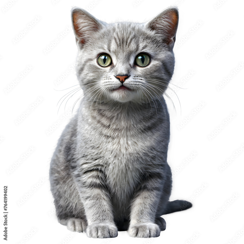 Obraz premium happy cute cat cartoon ,PNG ai generated