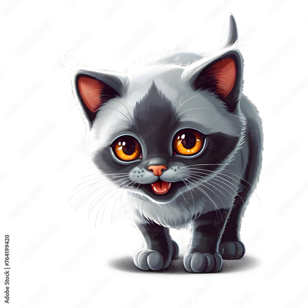happy cute black cat cartoon ,PNG ai generated happy cute black cat cartoon ,PNG ai generated