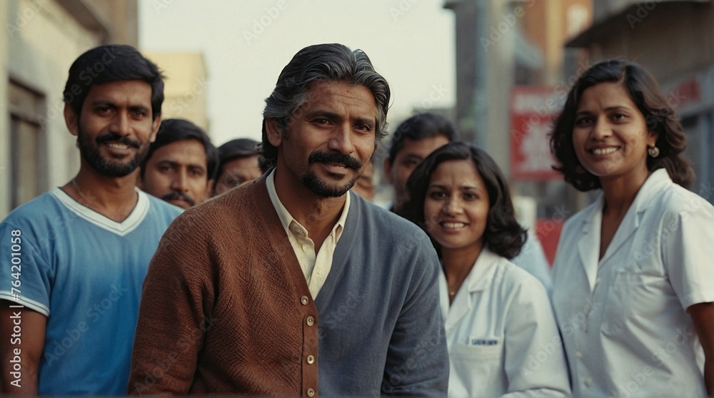Group portrait of Indian medical workers. Group portrait of Indian medical workers.