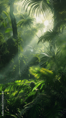 
realistic fotography, rainforest