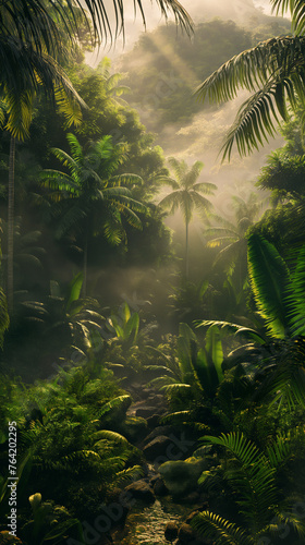  realistic fotography  rainforest