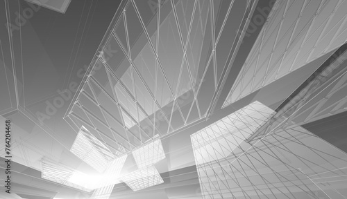abstract architectural background 3d rendering 